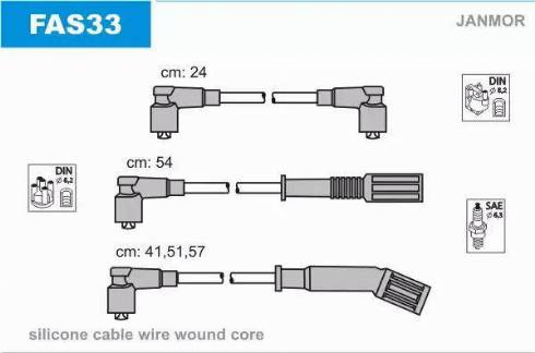 Janmor FAS33 - Kit de câbles d'allumage cwaw.fr