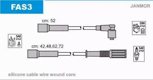 Janmor FAS3 - Kit de câbles d'allumage cwaw.fr
