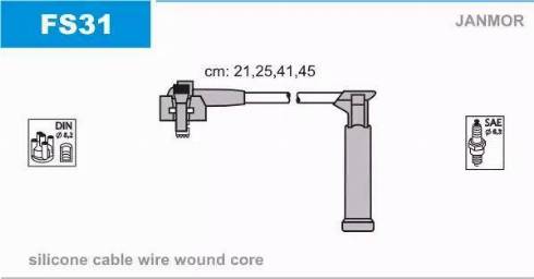 Janmor FS31 - Kit de câbles d'allumage cwaw.fr