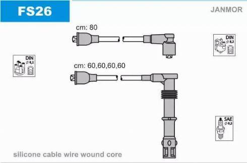 Janmor FS26 - Kit de câbles d'allumage cwaw.fr