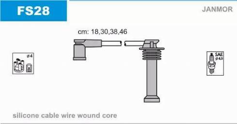 Janmor FS28 - Kit de câbles d'allumage cwaw.fr