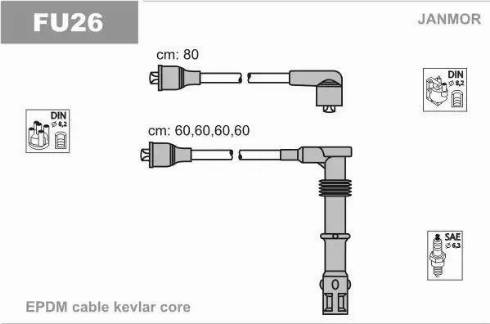 Janmor FU26 - Kit de câbles d'allumage cwaw.fr