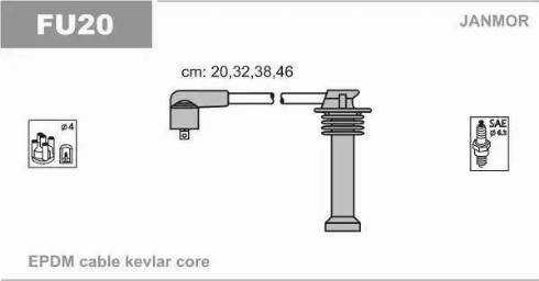 Janmor FU20 - Kit de câbles d'allumage cwaw.fr