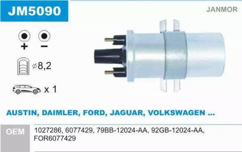 Janmor JM5090 - Bobine d'allumage cwaw.fr