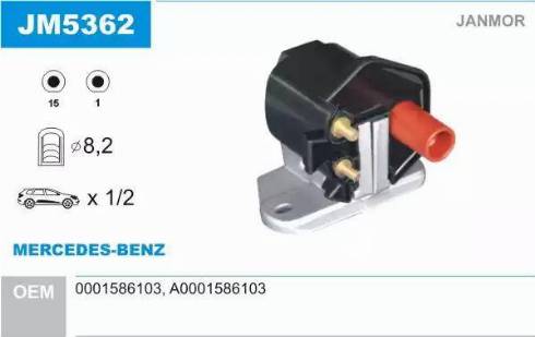 Janmor JM5362 - Bobine d'allumage cwaw.fr