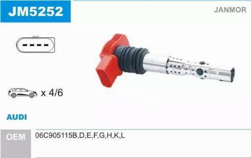 Janmor JM5252 - Bobine d'allumage cwaw.fr