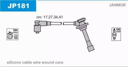 Janmor JP181 - Kit de câbles d'allumage cwaw.fr