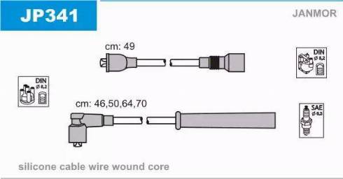 Janmor JP341 - Kit de câbles d'allumage cwaw.fr