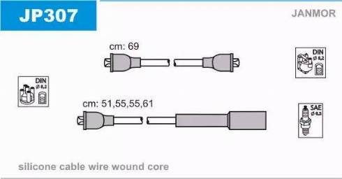 Janmor JP307 - Kit de câbles d'allumage cwaw.fr