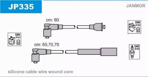 Janmor JP335 - Kit de câbles d'allumage cwaw.fr