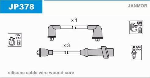 Janmor JP378 - Kit de câbles d'allumage cwaw.fr