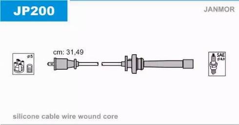 Janmor JP200 - Kit de câbles d'allumage cwaw.fr