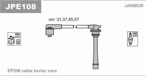 Janmor JPE108 - Kit de câbles d'allumage cwaw.fr