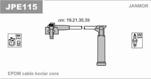 Janmor JPE115 - Kit de câbles d'allumage cwaw.fr