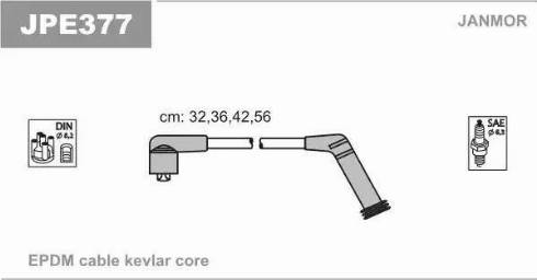 Janmor JPE377 - Kit de câbles d'allumage cwaw.fr