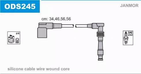 Janmor ODS245 - Kit de câbles d'allumage cwaw.fr