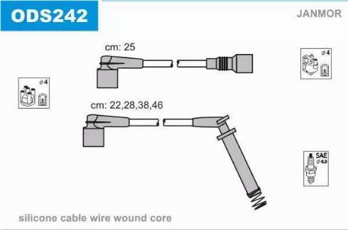 Janmor ODS242 - Kit de câbles d'allumage cwaw.fr