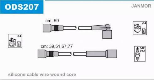 Janmor ODS207 - Kit de câbles d'allumage cwaw.fr