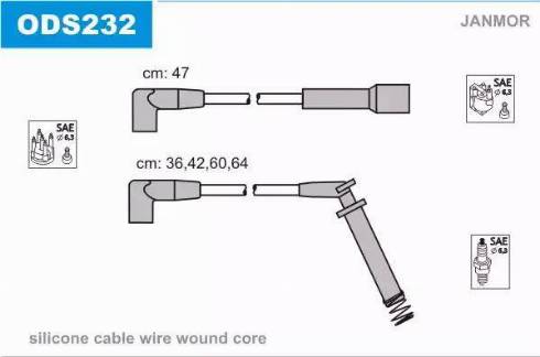 Janmor ODS232 - Kit de câbles d'allumage cwaw.fr