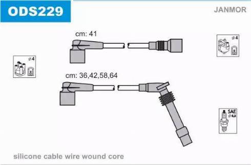 Janmor ODS229 - Kit de câbles d'allumage cwaw.fr