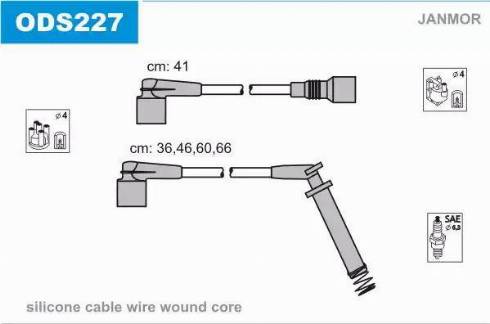 Janmor ODS227 - Kit de câbles d'allumage cwaw.fr