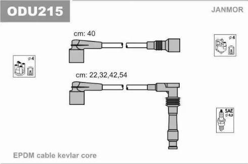 Janmor ODU215 - Kit de câbles d'allumage cwaw.fr