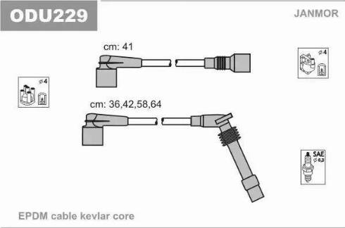 Janmor ODU229 - Kit de câbles d'allumage cwaw.fr