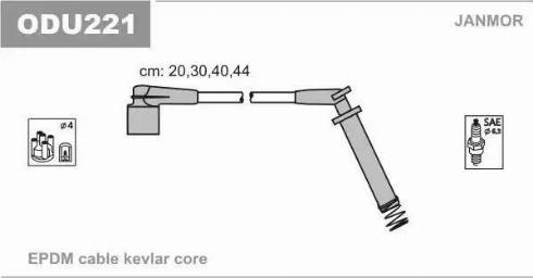 Janmor ODU221 - Kit de câbles d'allumage cwaw.fr