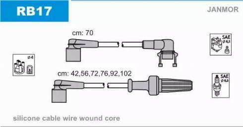 Janmor RB17 - Kit de câbles d'allumage cwaw.fr