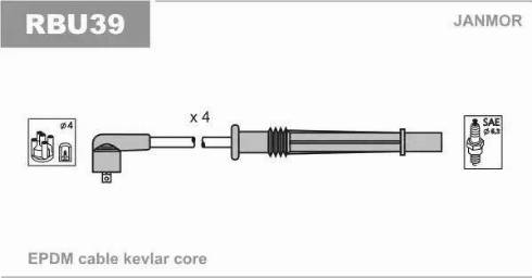 Janmor RBU39 - Kit de câbles d'allumage cwaw.fr