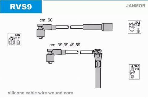 Janmor RVS9 - Kit de câbles d'allumage cwaw.fr