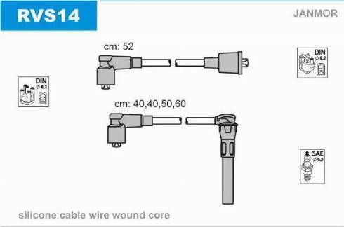 Janmor RVS14 - Kit de câbles d'allumage cwaw.fr