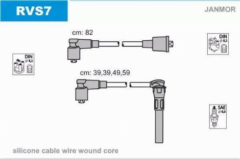 Janmor RVS7 - Kit de câbles d'allumage cwaw.fr