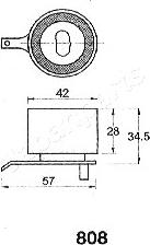 Japanparts BE-808 - Tendeur de courroie, courroie de distribution cwaw.fr