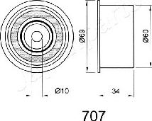 Japanparts BE-707 - Tendeur de courroie, courroie de distribution cwaw.fr