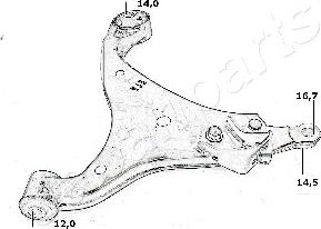 Japanparts BS-K03R - Bras de liaison, suspension de roue cwaw.fr