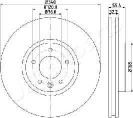 Japanparts DI-0954 - Disque de frein cwaw.fr