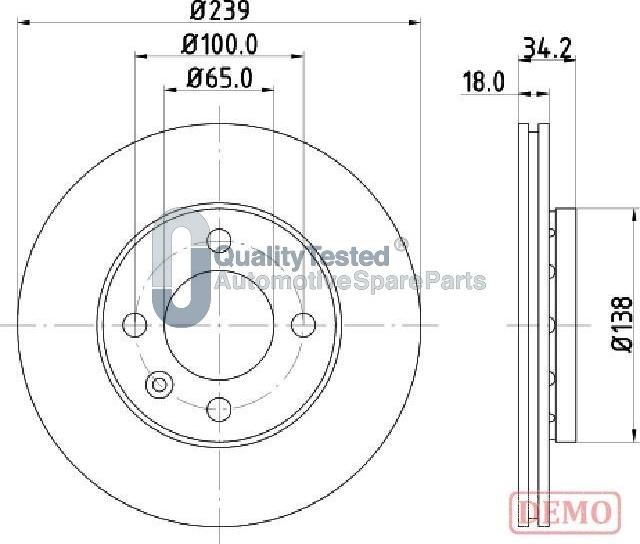 Japanparts DI0952JM - Disque de frein cwaw.fr