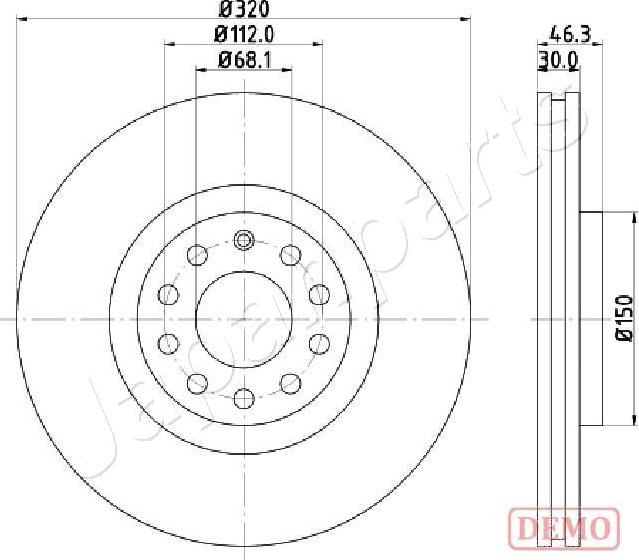 Japanparts DI-0909C - Disque de frein cwaw.fr