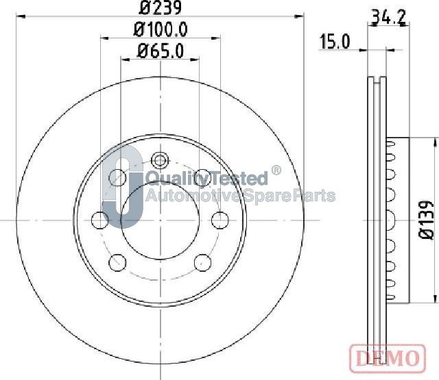 Japanparts DI0904JM - Disque de frein cwaw.fr