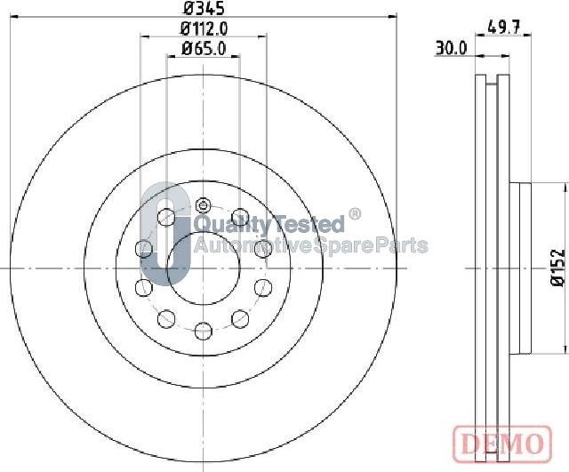 Japanparts DI0908JM - Disque de frein cwaw.fr