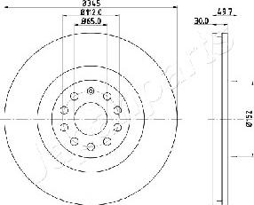 Japanparts DI-0908 - Disque de frein cwaw.fr