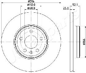 Japanparts DI-0916 - Disque de frein cwaw.fr