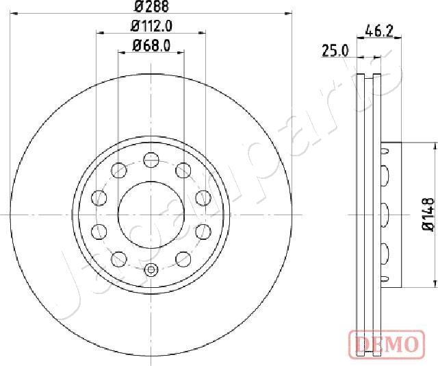 Japanparts DI-0910C - Disque de frein cwaw.fr