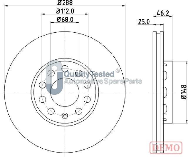 Japanparts DI0910JM - Disque de frein cwaw.fr