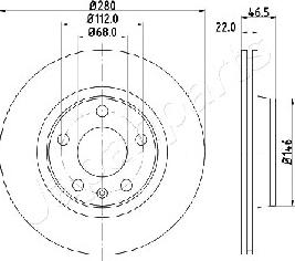 Japanparts DI-0911 - Disque de frein cwaw.fr