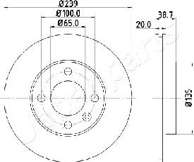 Japanparts DI-0939 - Disque de frein cwaw.fr