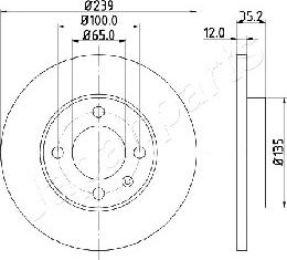 Japanparts DI-0938 - Disque de frein cwaw.fr