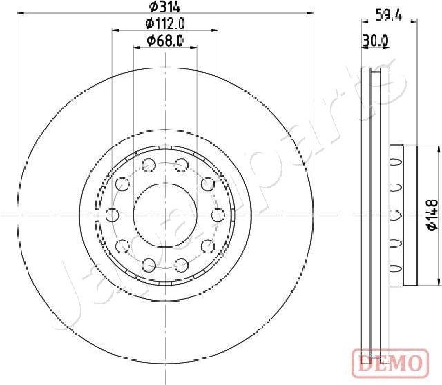 Japanparts DI-0924C - Disque de frein cwaw.fr