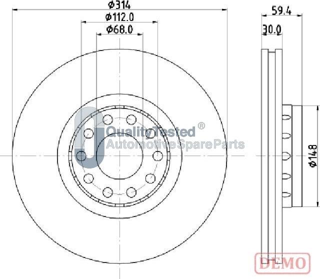 Japanparts DI0924JM - Disque de frein cwaw.fr